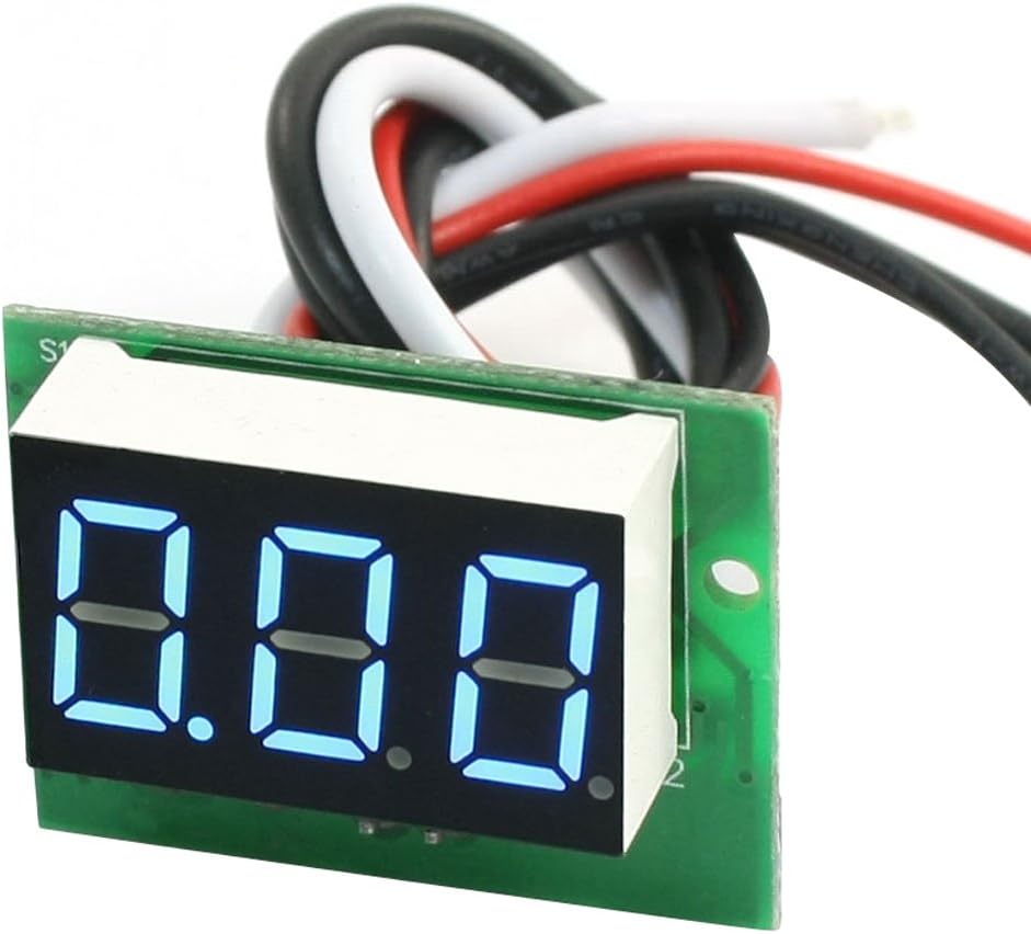 Qtqgoitem C20D Blue 0.36" LED 3-Digital Direct Current Ammeter Green DC 0-5A (model: 6be 9e2 153 d74 b63)