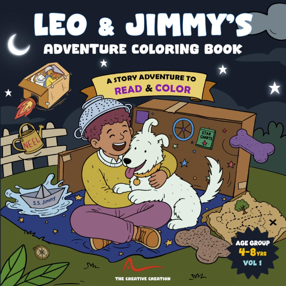 Leo & Jimmy's Adventure Coloring Book: Volume 1: Four Cozy Story Adventures Filled with Friendship, Creativity, and Fun for Ages 4–8