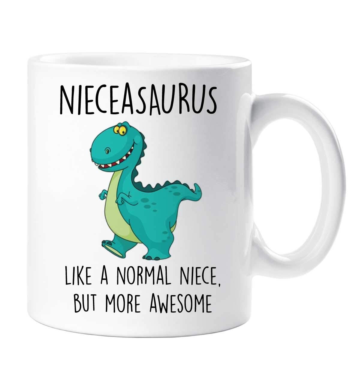 60 Second Makeover Men's White Limited Nieceasaurus Mug Niece Dinosaur Funny Matching Family Mug Present Birthday Christmas