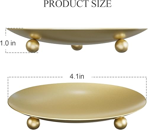 Miniatura 6 de 6 portavelas de latón dorado y juego de 2 portavelas dorados para velas de pilar, portavelas para centro de mesa, decoración festiva de chimenea de