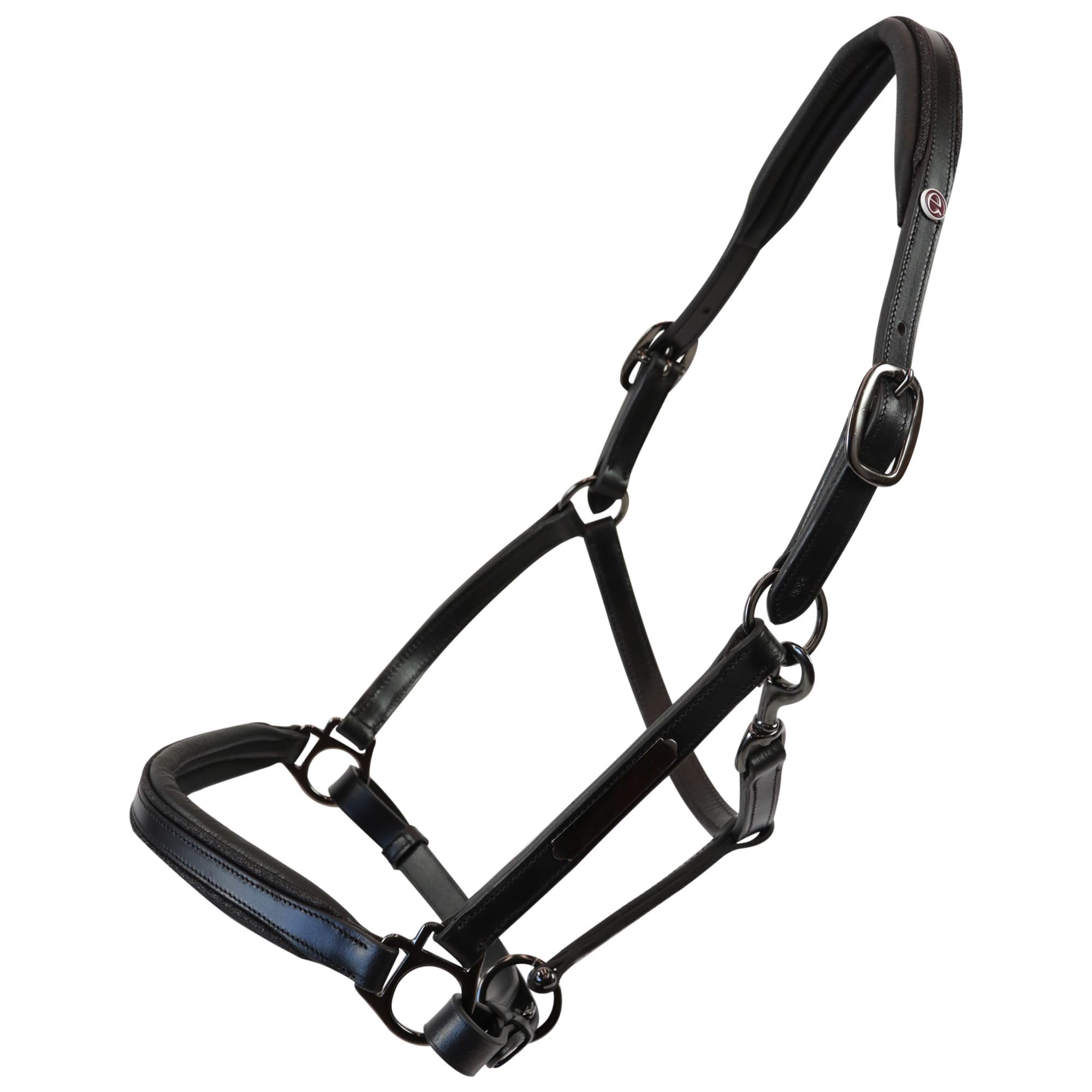 Cavezza Cuoio Equityum SuperSoft Glitter, Comfort e Stile Italiano, Materiali Innovativi, Design Elegante, Dettagli Raffinati per Cavalieri Esigenti (Nero, Cob)