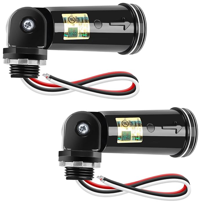 Buy 2 Pack Photoelectric Switch, UL Listed Photocell Sensor Switch Outdoor IP65 Dusk to Dawn
