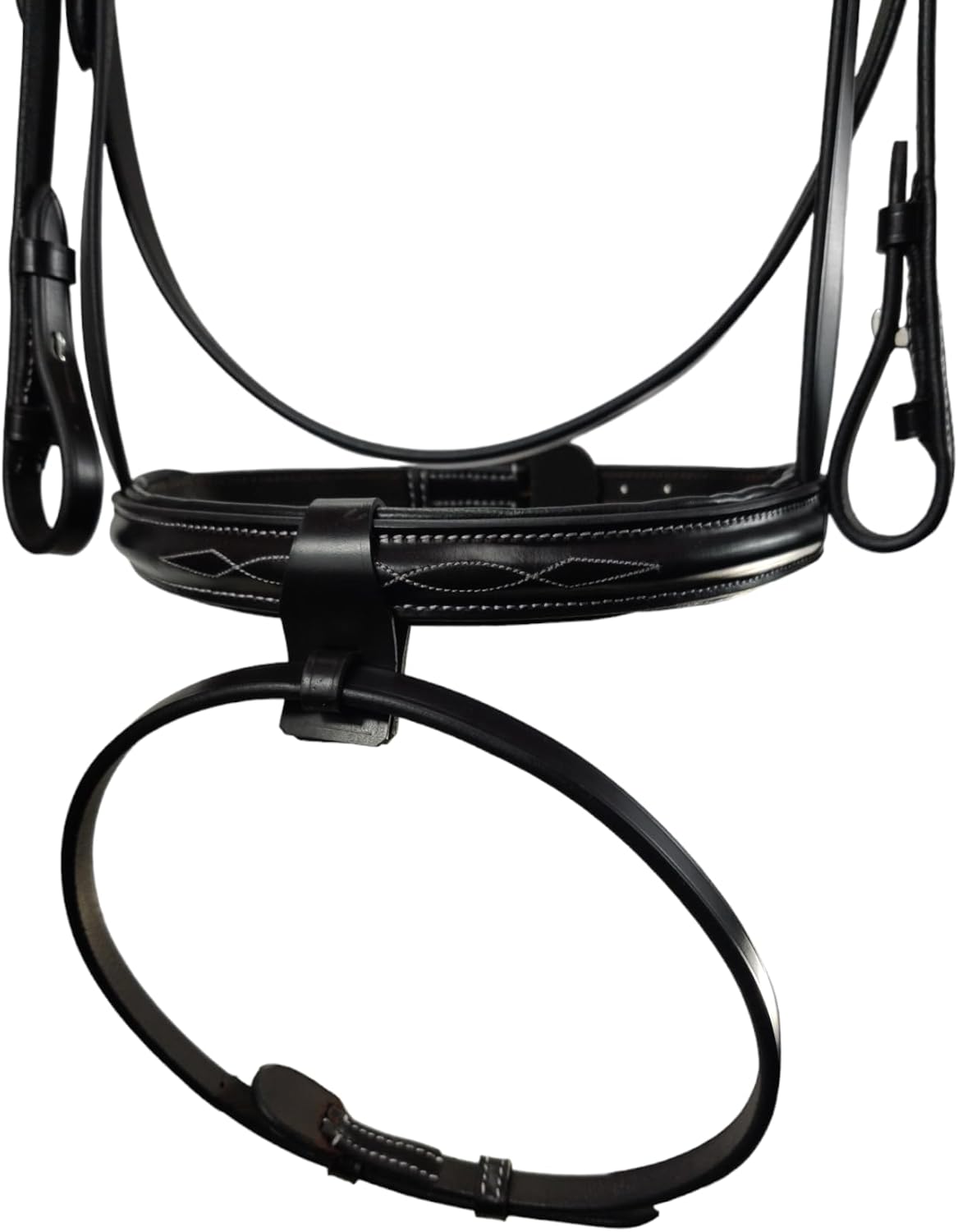 Hunter Bridle - Fancy Stitch with Removable Flash – Anatomical Padded Crown, Classic Hunter Style