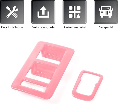 Miniatura 4 de Para Bronco - Interruptor de control de interruptor de elevación de ventana, 2 piezas de cubierta de panel de ajuste de espejo retrovisor de consola