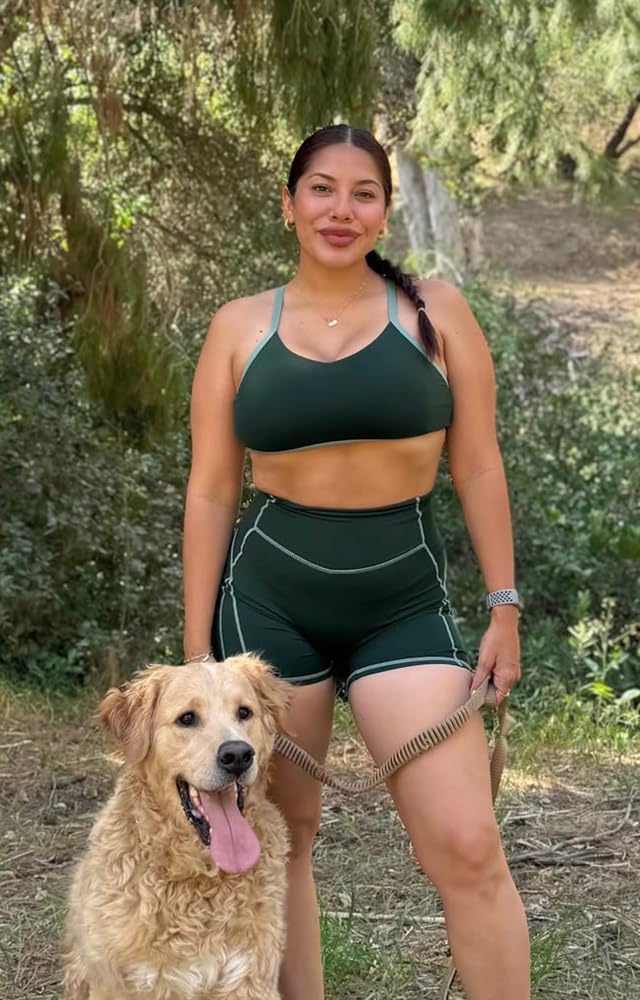 Aoxjox Lexi Lined Workout Biker Shorts for Women Tummy Control High Waisted Exercise Athletic Gym Running Yoga Short 6" - Image 2