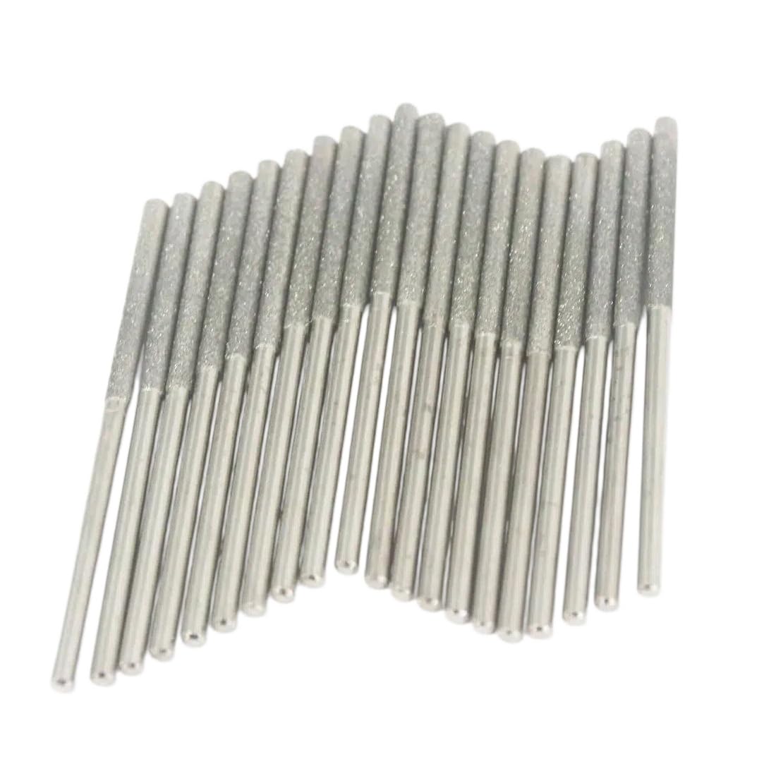 20 Pcs 1.5mm Needle Shape Diamond Burr Bead Reamer - 1/8" Shank