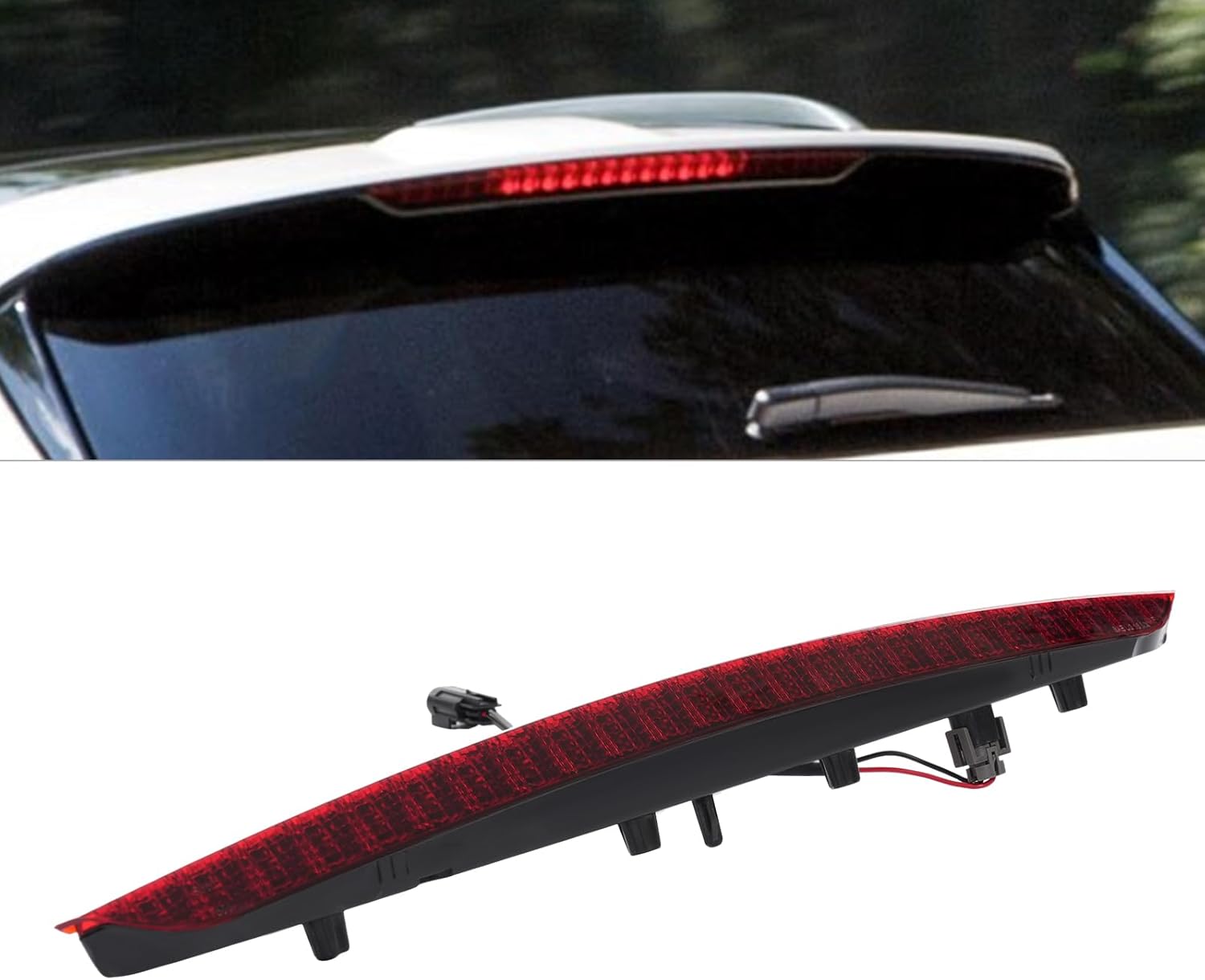 LYNICESHOP LED 3rd Brake Light Compatible With 2016 2017 2018 Lincoln MKX, High Mount Third Brake Light Replacement with Harness FA1Z-13A613-AB