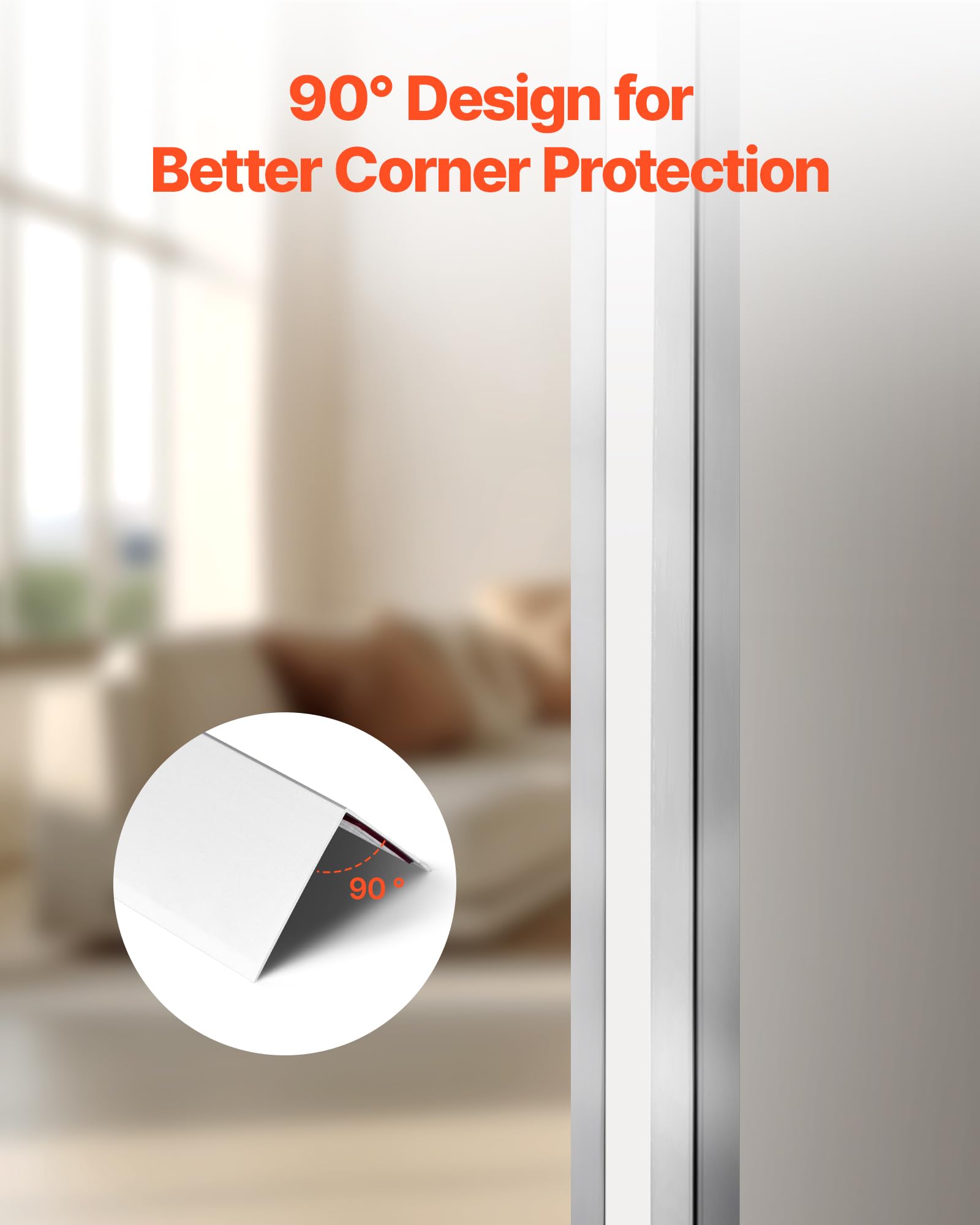 VEVOR Protector de Esquinas de Pared de Aleación de Aluminio, 50 x 50 x 1217 mm, Borde en Ángulo 90 Grados en Forma L, para el Hogar, la Oficina y el Comercio, con Cinta Adhesiva de 3 m, 12 uds