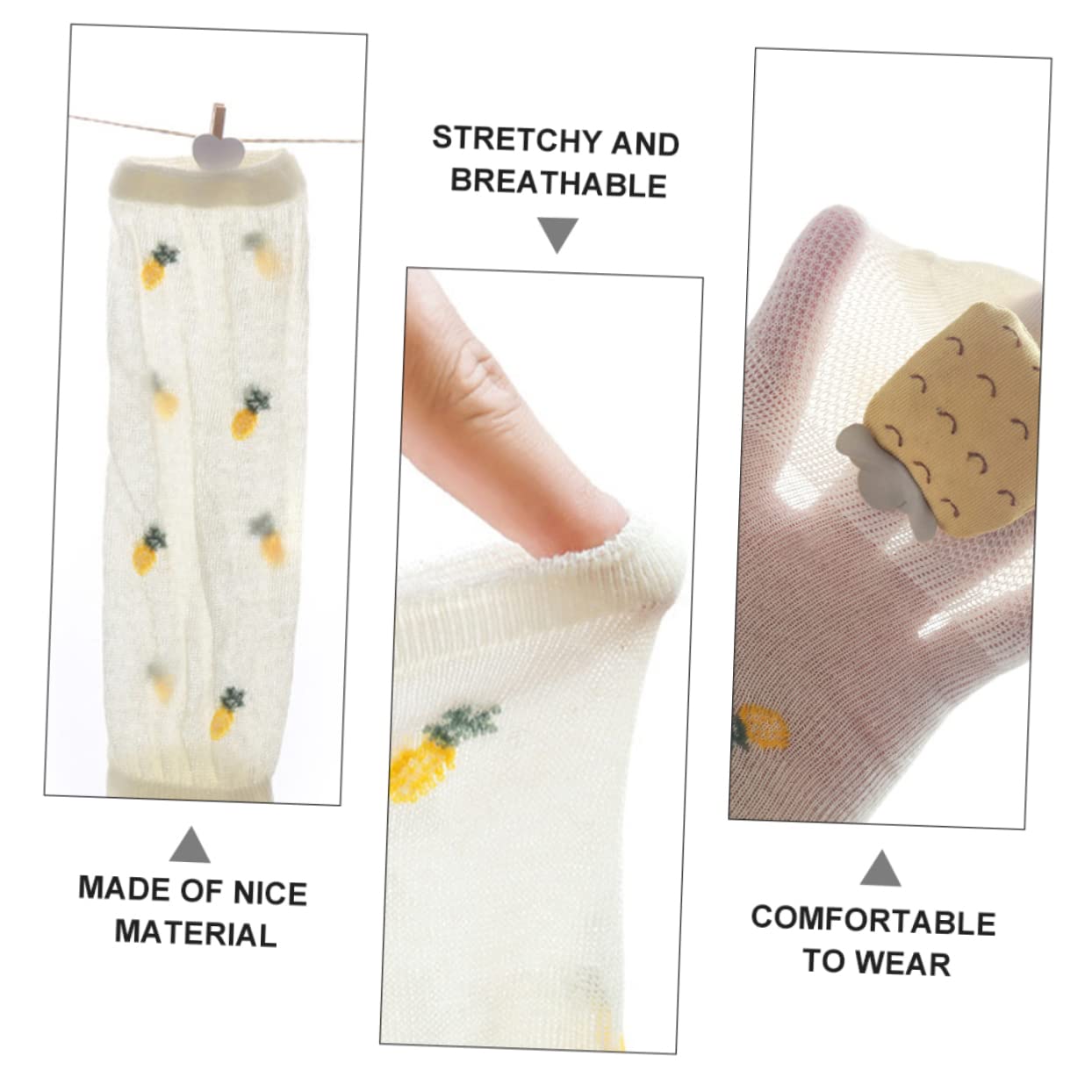 BESPORTBLE Comfortable Socks for Babies Breathable Cotton Socks Adorable Cartoon for Toddlers 0-6 Months