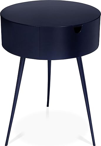 Miniatura 6 de Meridian Furniture Bali Collection Modern | Mesita de noche contemporánea de metal duradero, 16 pulgadas de ancho x 16 pulgadas de profundidad x 23