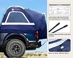 Tente de camion de ramassage, 5.5-6,6.5 Lit de camion à pied, étanche PU3000 haute densité Polyester Oxford, anti-vent et Insect-Prévention Double couche Mesh fenêtre & Porte
