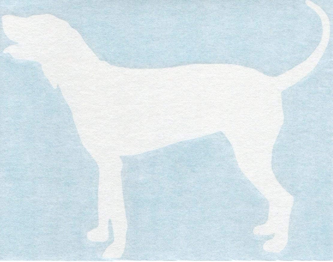 Bluetick Coonhound Dog - Pure Breed Purebred - Cars Trucks Moped Helmet Hard Hat Auto Automotive Craft Laptop Vinyl Decal Store Window Wall Sticker 01709
