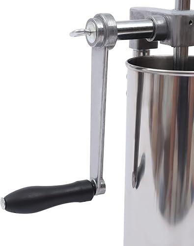Miniatura 5 de Máquina llenadora manual vertical de salchichas de 3 litros con 4 tubos de acero inoxidable, 4 tubos de plástico, 4 ventosas, herramientas de