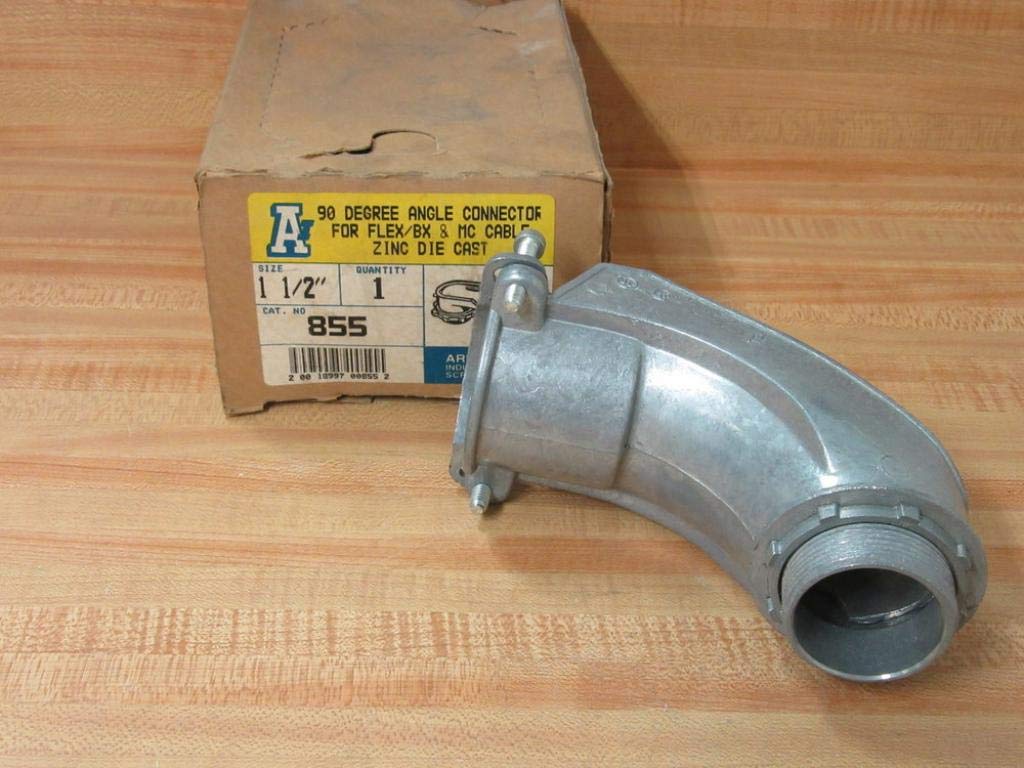 1- Arlington 855 1-1/2 Inch Zinc Die Cast 90° Flex Connector
