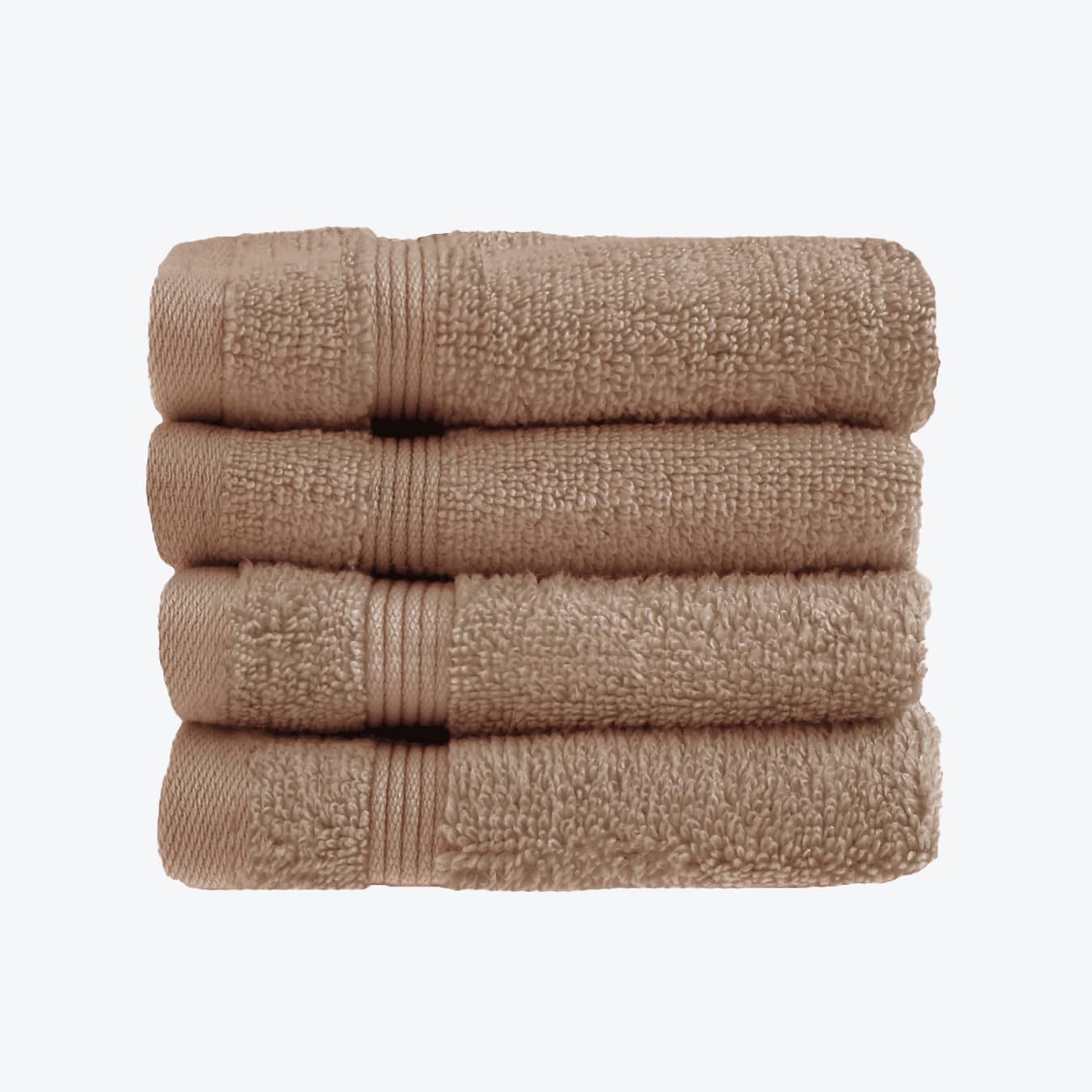 Allure Bath Fashions Luxury Zero Twist Egyptian Cotton Face Cloths Pack Of 4Mocha from B&Q