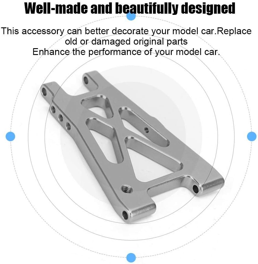RC Rear Lower Arm, 2PCS Metal Durable Suspension Arm Silver for Off-Road Racing Hobbyists and RC Car Maintenance Enthusiasts