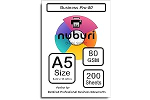 Nuburi Premium A5 Printer Paper: Professional Grade for Impeccable Documents
