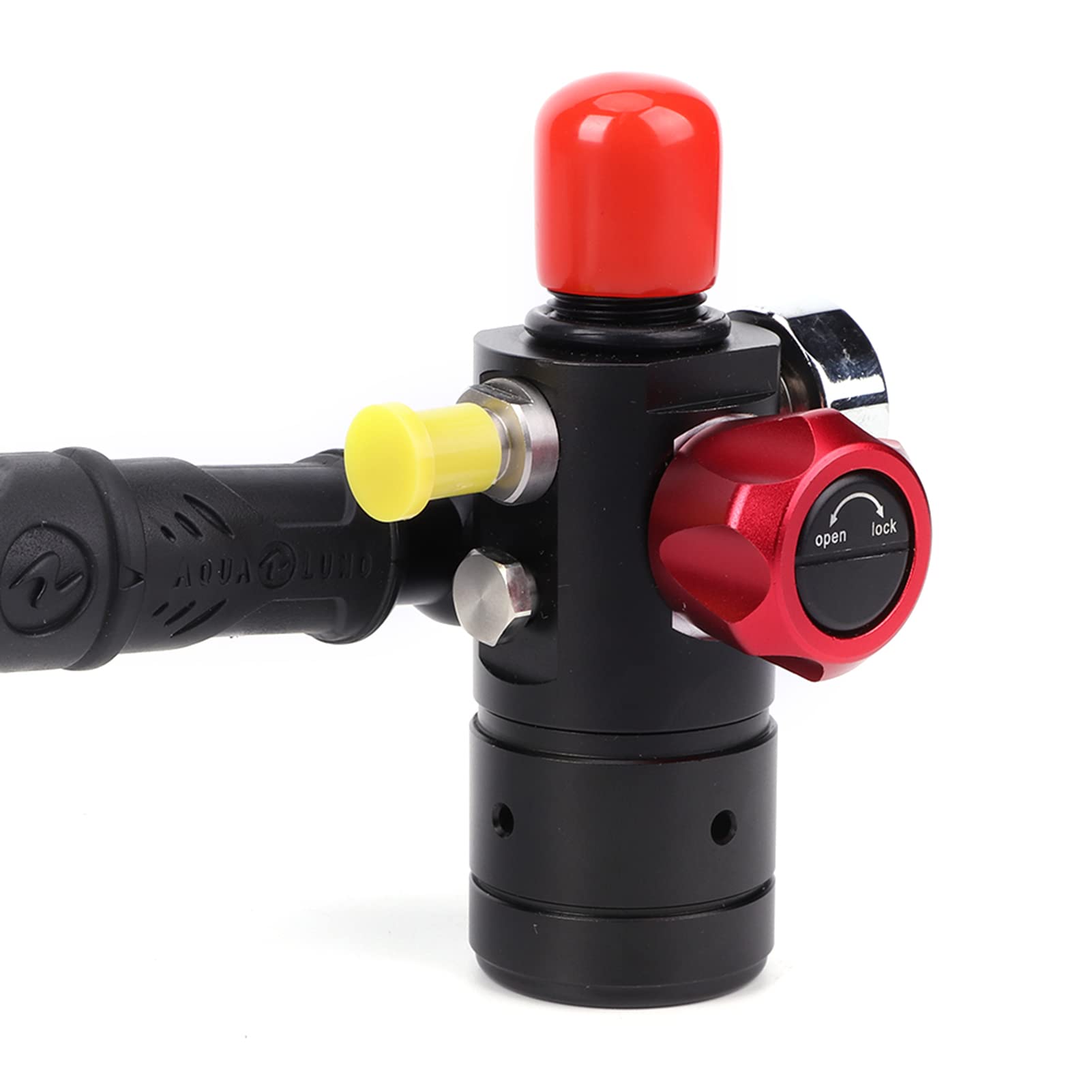 FUZHUI Breathing Scuba Valve, Aluminum Alloy Diving Equipment, External Explosion Proof, Vacuum Chamber for Constant Pressure, Pressure Gauge with Light Emitting Function