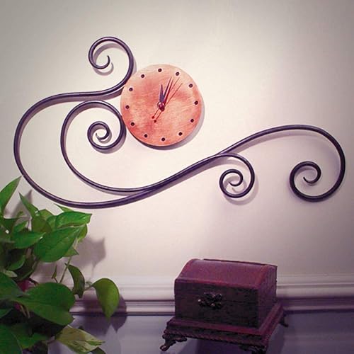 Miniatura 3 de Modern Artisans Reloj de pared contemporáneo de hierro con esfera de cobre, forjado a mano en los Estados Unidos, 24 pulgadas