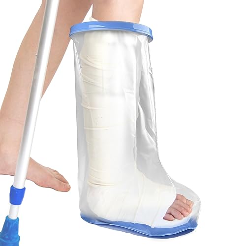 Cast Covers for Shower Leg - Waterproof Leg Cast Cover for Showering, Adult Cast Shower Cover Legs Protector, Non-Slip Shower Boots for Foot After