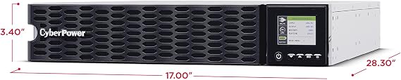 CyberPower OL5KRTHD High-Density Smart App Online Sinewave UPS Battery Backup and Surge Protector, Double Conversion Topology, 5000VA/5000W, 4 Outlets, 2U Rack/Tower, Pre-Installed RMCARD205