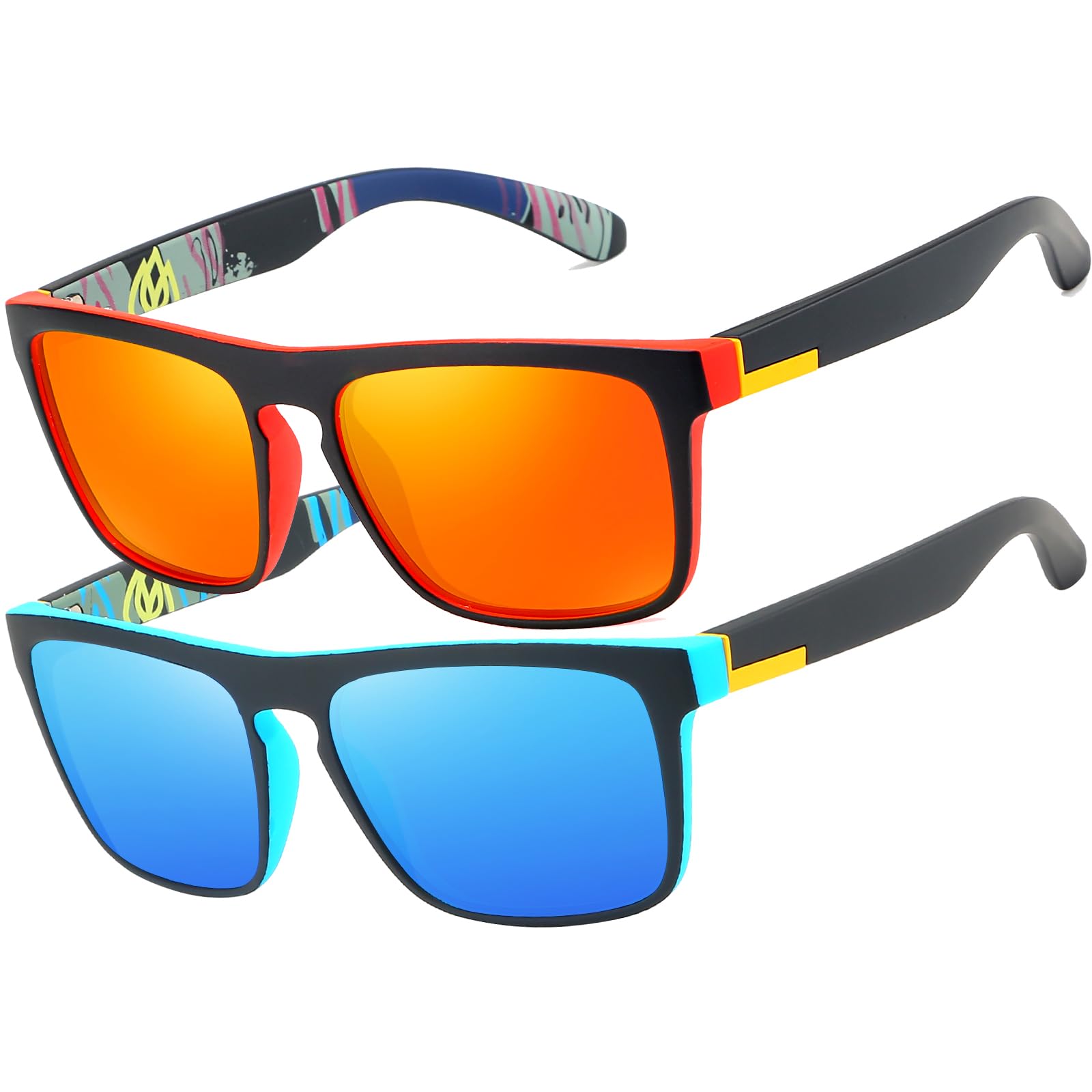 LEDING&BEST Polarisierte Sonnenbrille Herren Damen,Fahren,Angeln,Radfahren,Wandern/Vintage-Brille Outdoor-Sportarten Strand UV-Schutz Sonnenbrillen