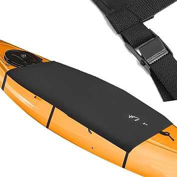 Kayak Cockpit Cover with Metal Buckle - Waterproof Protection for Hole, Seat & Cockpit Opening for Pelican, Wilderness System, Old Town Sit-in Kayaks Storage & Travel Transport L30x62in