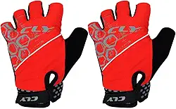 Luva Ciclismo Cly Meio Dedo Aerada Vermelho