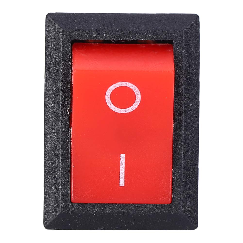 Lot De 10 Interrupteurs à Bascule Miniatures ON/OFF | Encastrables 2 Broches | Pour Bateau, Auto, électroménager - Noir
