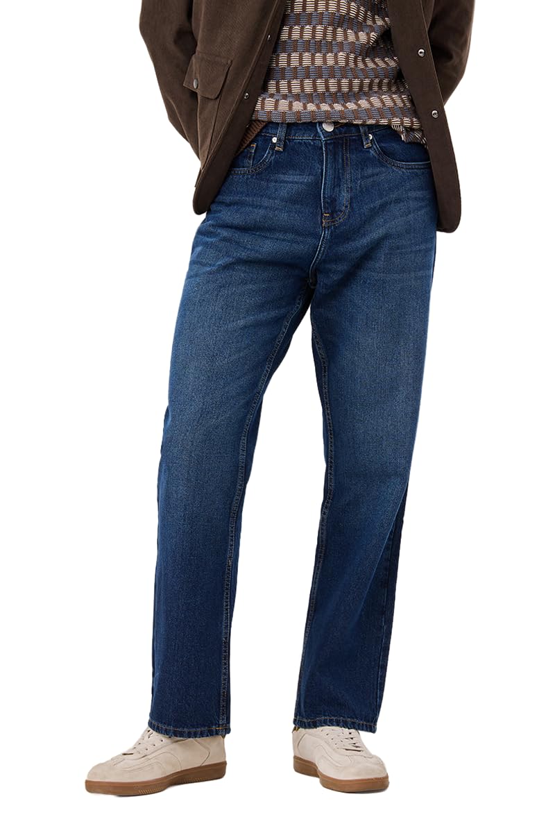 snitch Men Jeans for Casual Wear | Straight Fit Mid Rise Straight Leg Clean Look Design | 100% Cotton Woven Denim for All Day Comfort & Everyday Use-picture-33