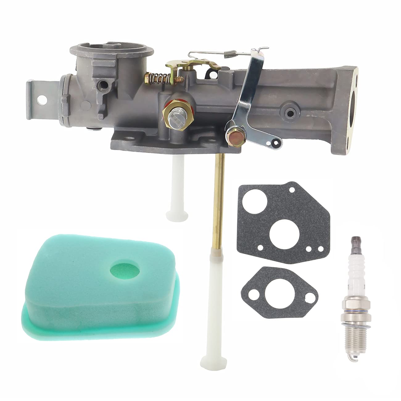 Hutdkte 299437 Carburetor & 27987S Air Filter Kit for 135200 130200 100200 100202 Series 4 Cycle Small Engine 297599