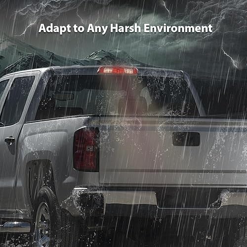 Miniatura 9 de CHEDA Tercera luz de freno trasera de montaje alto compatible con Chevy SilveradoGMC Sierra 1500 2500 3500 2015-2021 23509162 84900397