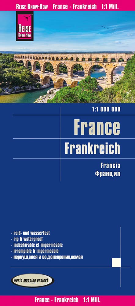 France (2022): (world mapping project) (France (1:1.000.000)): reiß- und wasserfest (world mapping project)