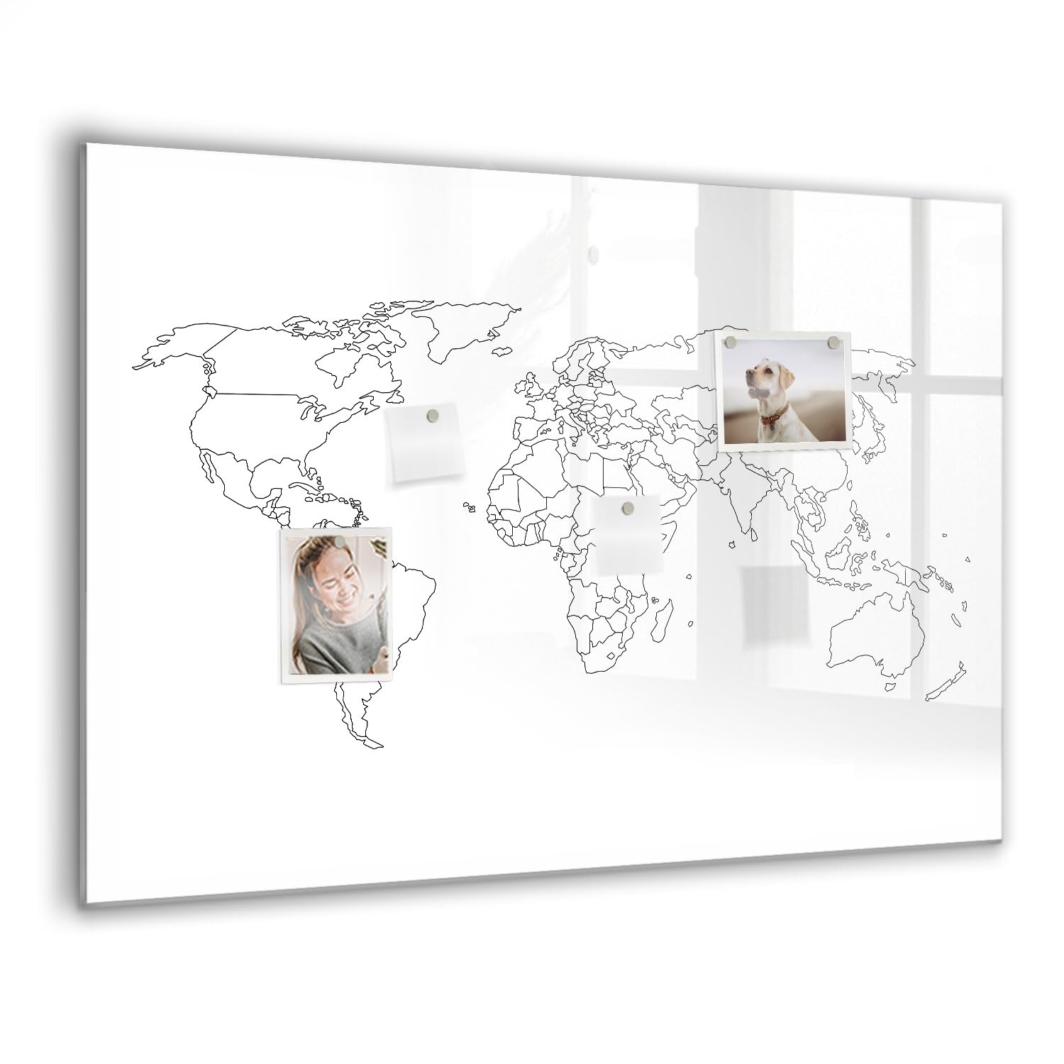 Tableau blanc en verre effaçable sans traces 100x70 - 8