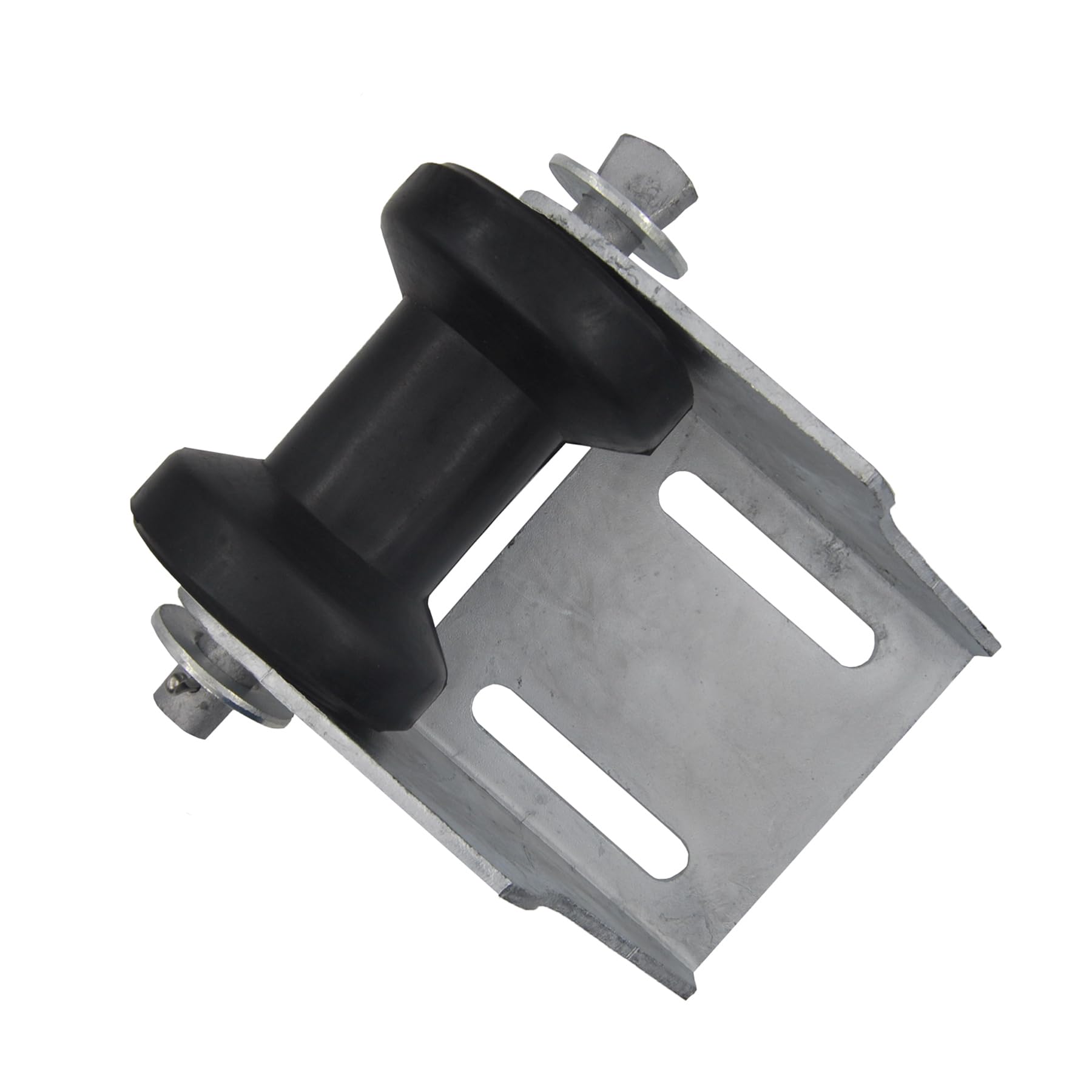 4 inch Boat Trailer Roller with Bracket Keel Roller Assembly Kit for Boat Trailer Galvanized Steel Black Rubber