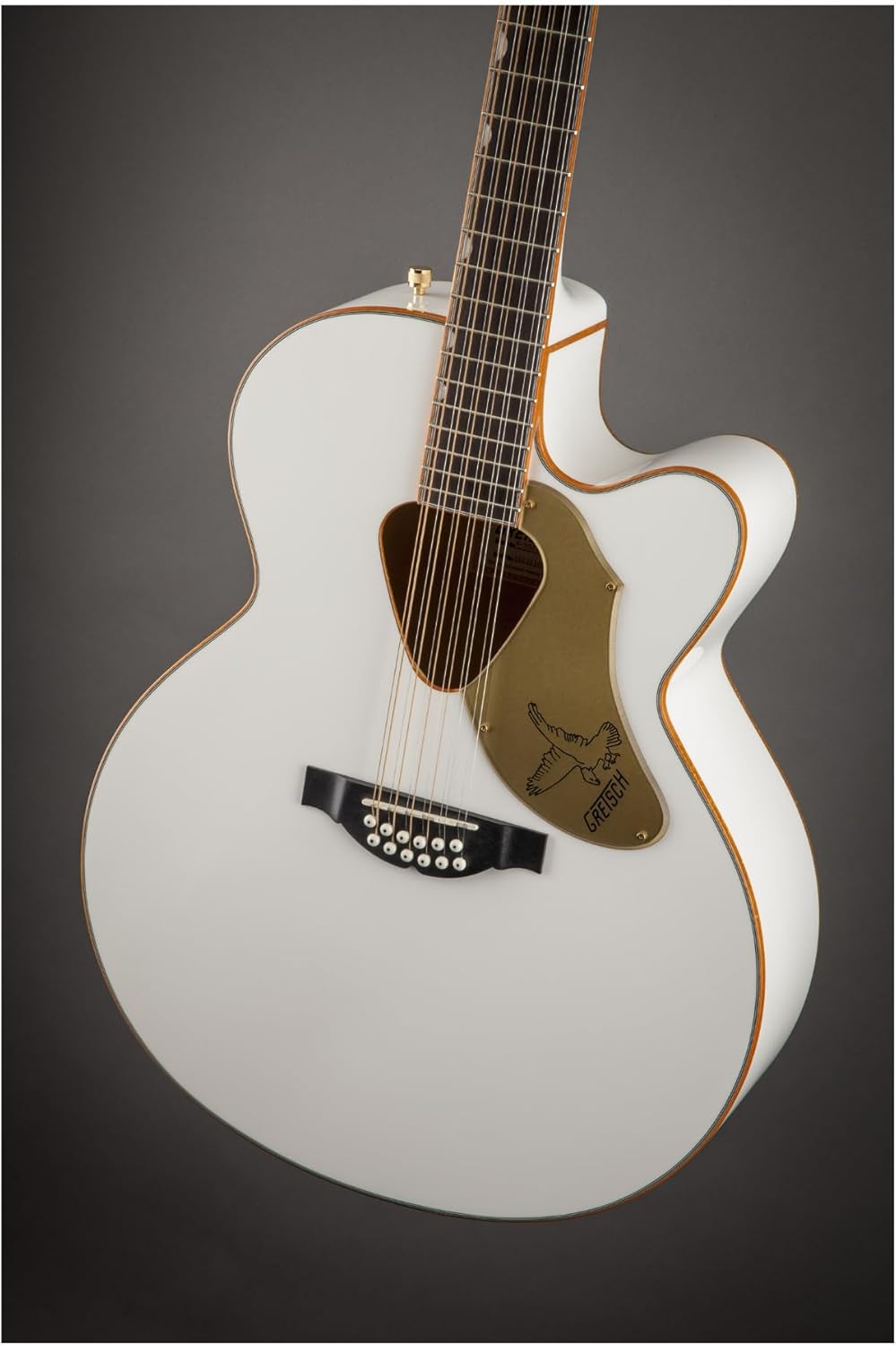 Gretsch G5022CWFE-12 Rancher Falcon 12-String Acoustic-Electric Guitar Right-Handed (White) Bundle with Protective Sturdy Wood Case (2 Items)