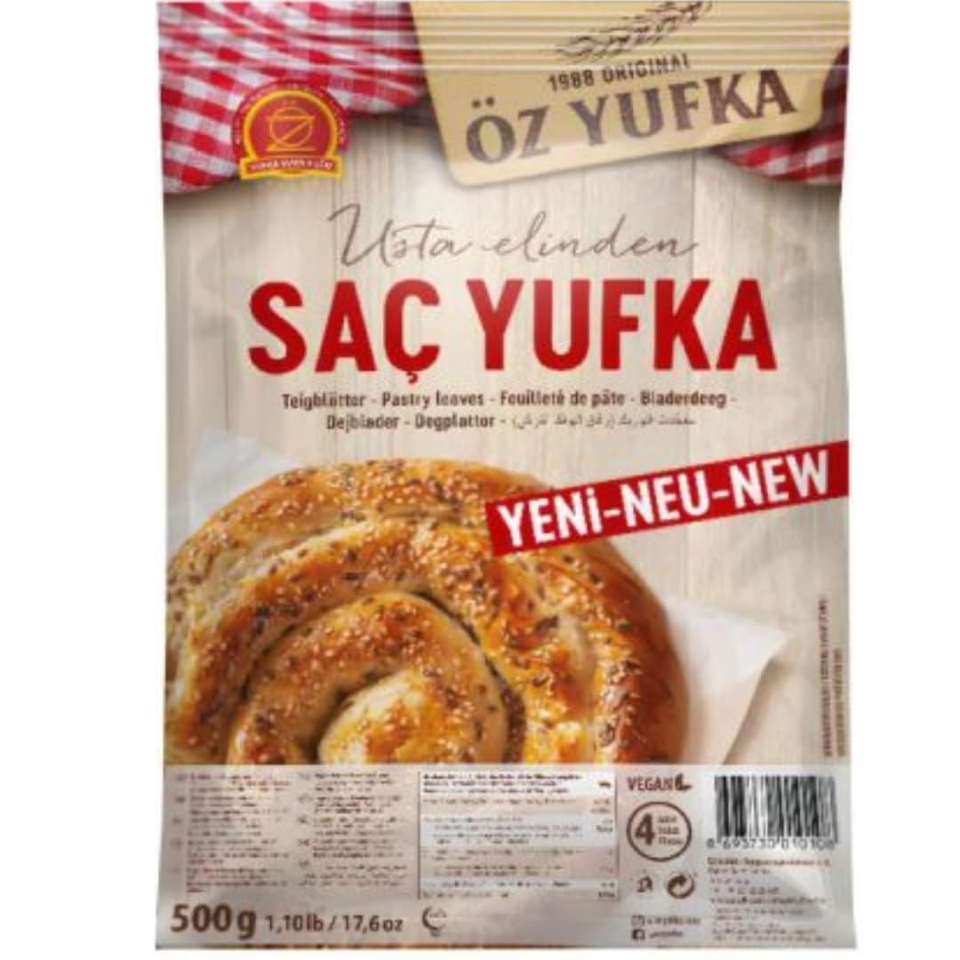 Öz Yufka Teigblätter Täglich frischer Teig - Frisches Gebäck, Teigblätter Filoteig 500 Gramm x 27 Packungen mit Pufai Grocery