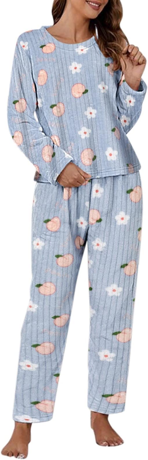 GenericChristmas Pyjamas Warm Women Hooded Fleece Bathrobe Lightweight Warm Plush Long Flannel Sleepwear Fleece Hooded Bathrobe Plush Long Robe Clearance Teddy Fleece Womens Pyjamas Sexy Daily Essentials