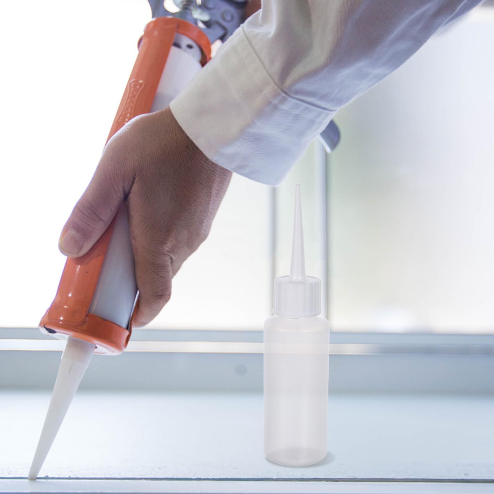 Hohopeti 100 Stück Squeeze Flaschen mit Feiner Düse Transparente Kunststoff-dosierflaschen für Präzises Kleben und Malen Leere Applikatorflaschen für Feine Klebstoffe und Flüssigkeiten