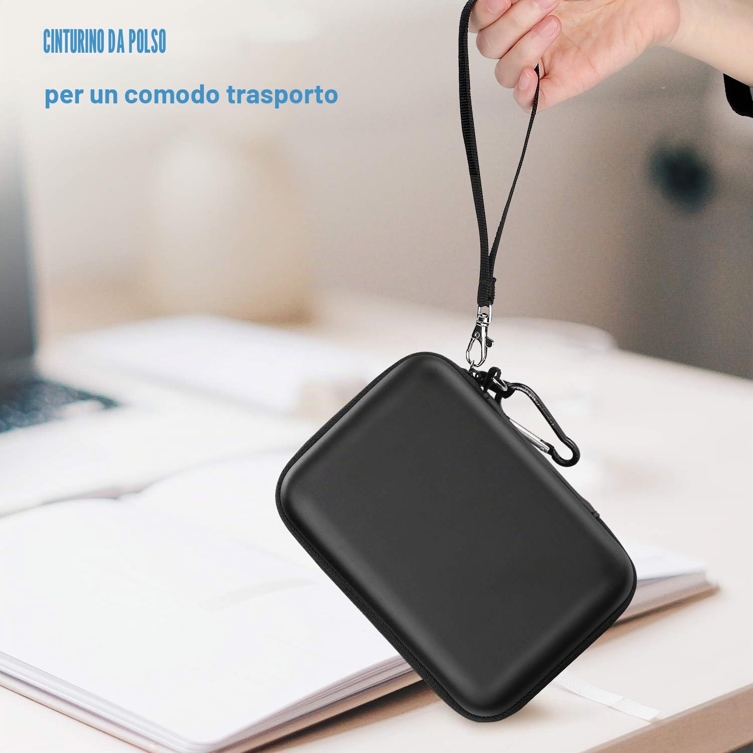 ProCase Custodia Hard Disk Esterno 2.5", può Tenere 2 Dischi Rigida per HDD SSD TOSHIBA UnionSine Maxtor KESU Seagate My Passport Hitachi SanDisk 500G 1TB 2TB 3TB 4TB -Nero