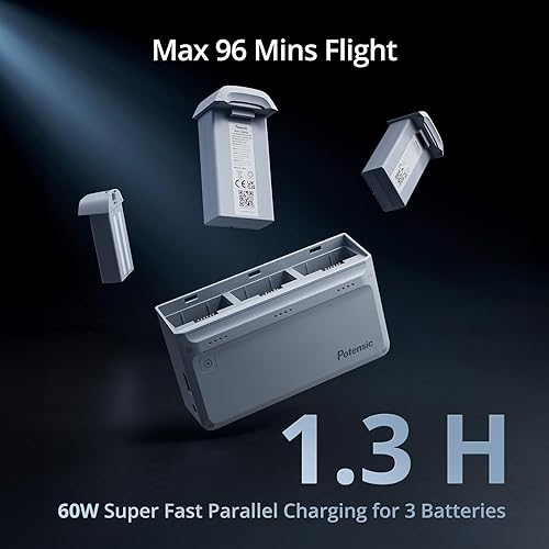 Miniatura 10 de Potensic ATOM 3-Axis Gimbal 4K GPS Dron, menos de 8.78 oz, 96 minutos de vuelo, transmisión máxima de 6 KM, seguimiento visual, 4K30FPS QuickShots,