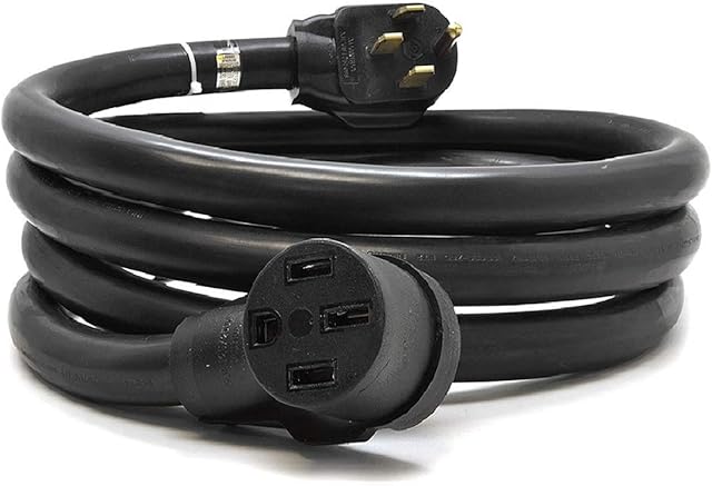 Ceptics Ft 50-Amp Auto EV Extension Cord (Recommended Users | Tesla Model 3/S/X/Y) | Nema L14-50-UL Listed-50A, 125/250V, 10 Feet, Foot