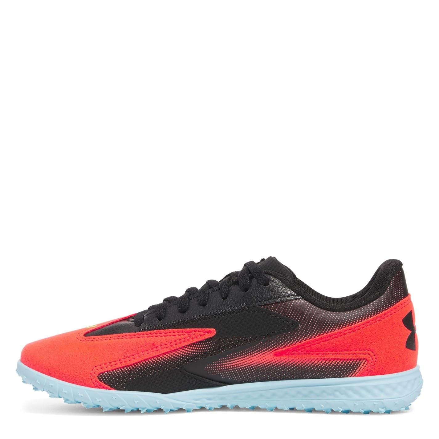 Under Armour Shadow Turf 3 Jr. Soccer Cleats (Toddler/Little Big Kid) Sneaker, Black/Ares Red/Black, 4 US Unisex