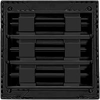 Vista 2 de BUILDMART - Cubierta de ventilación de CA moderna de 6 x 6 - Ventilación de aire decorativa de aluminio negro - Difusor de ranura lineal estándar