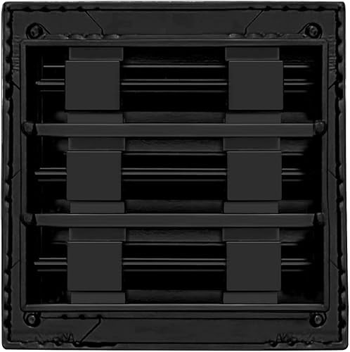 Miniatura 2 de BUILDMART - Cubierta de ventilación de CA moderna de 6 x 6 - Ventilación de aire decorativa de aluminio negro - Difusor de ranura lineal estándar -