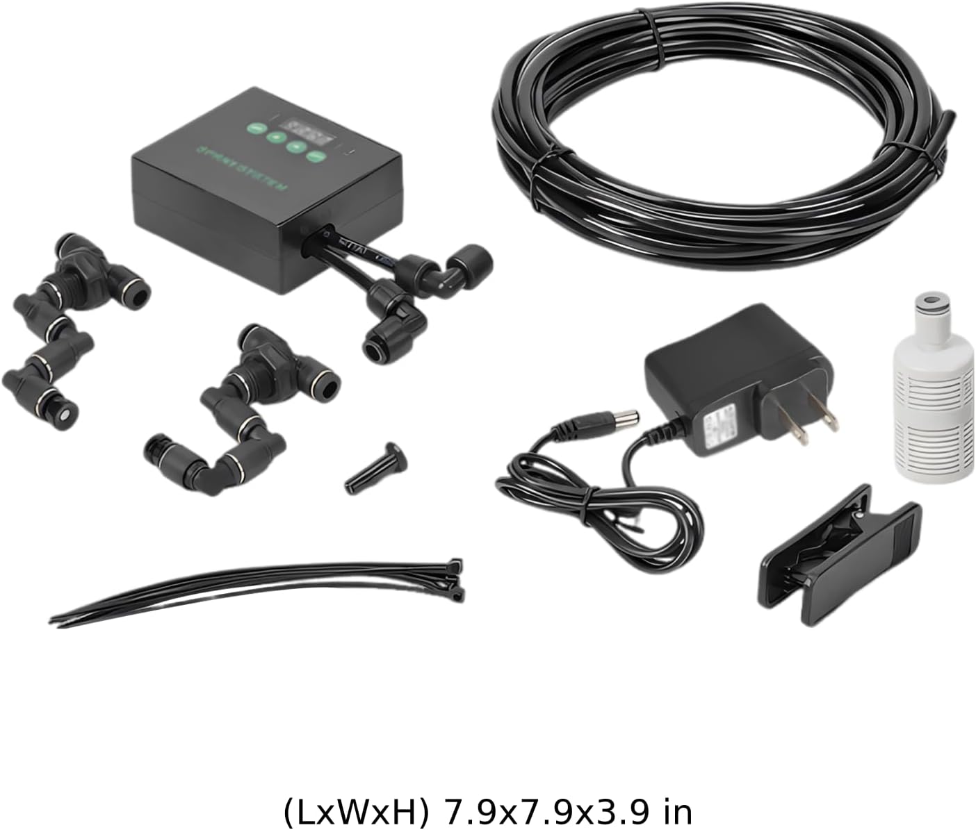 Reptile Automatic Mister, Programmable Humidifier with Smart Timer, Us Plug, Self-Priming, 360° Adjustable Dual Nozzles, Rainforest Spray Kit for Plant Terrariums