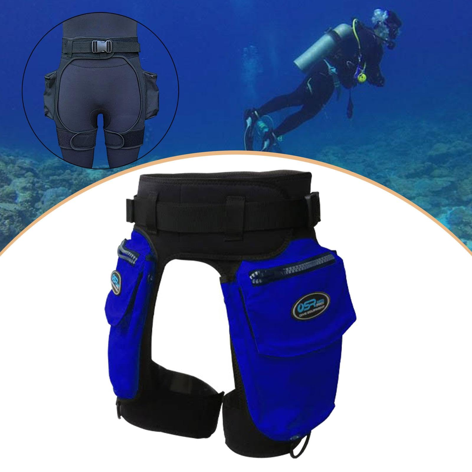 Pantaloncini da Immersione Uomo Tasche Multiuso Nylon 3mm Neoprene Regolazione Vita Cerniere Resistenti Adatti per Immersione