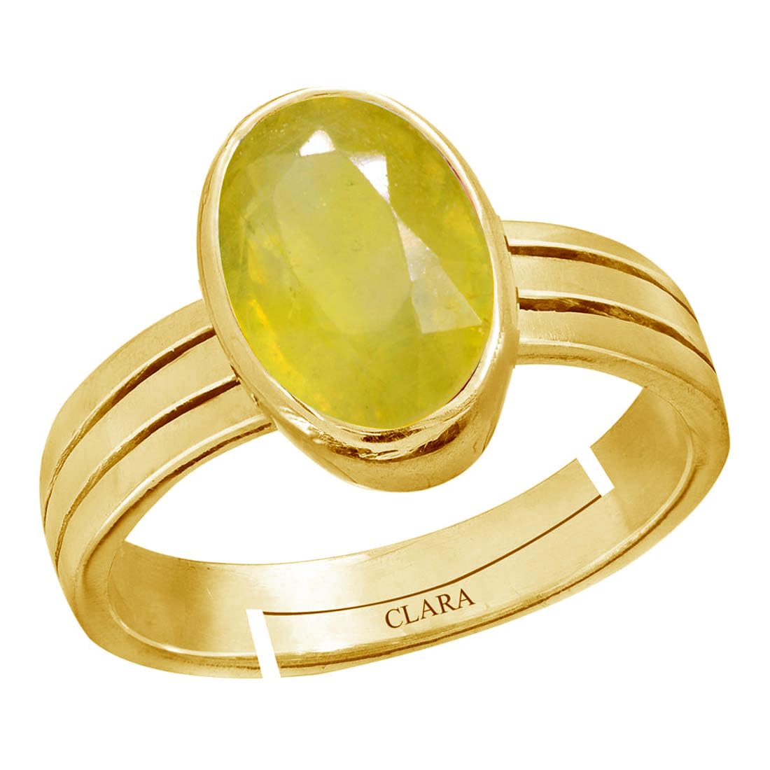 Clara Certified Yellow Sapphire Pukhraj 4.8cts or 5.25ratti Panchdhatu adjustable Ring for Women (B0D4VHHH7Y) Amazon Price History, Amazon Price Tracker