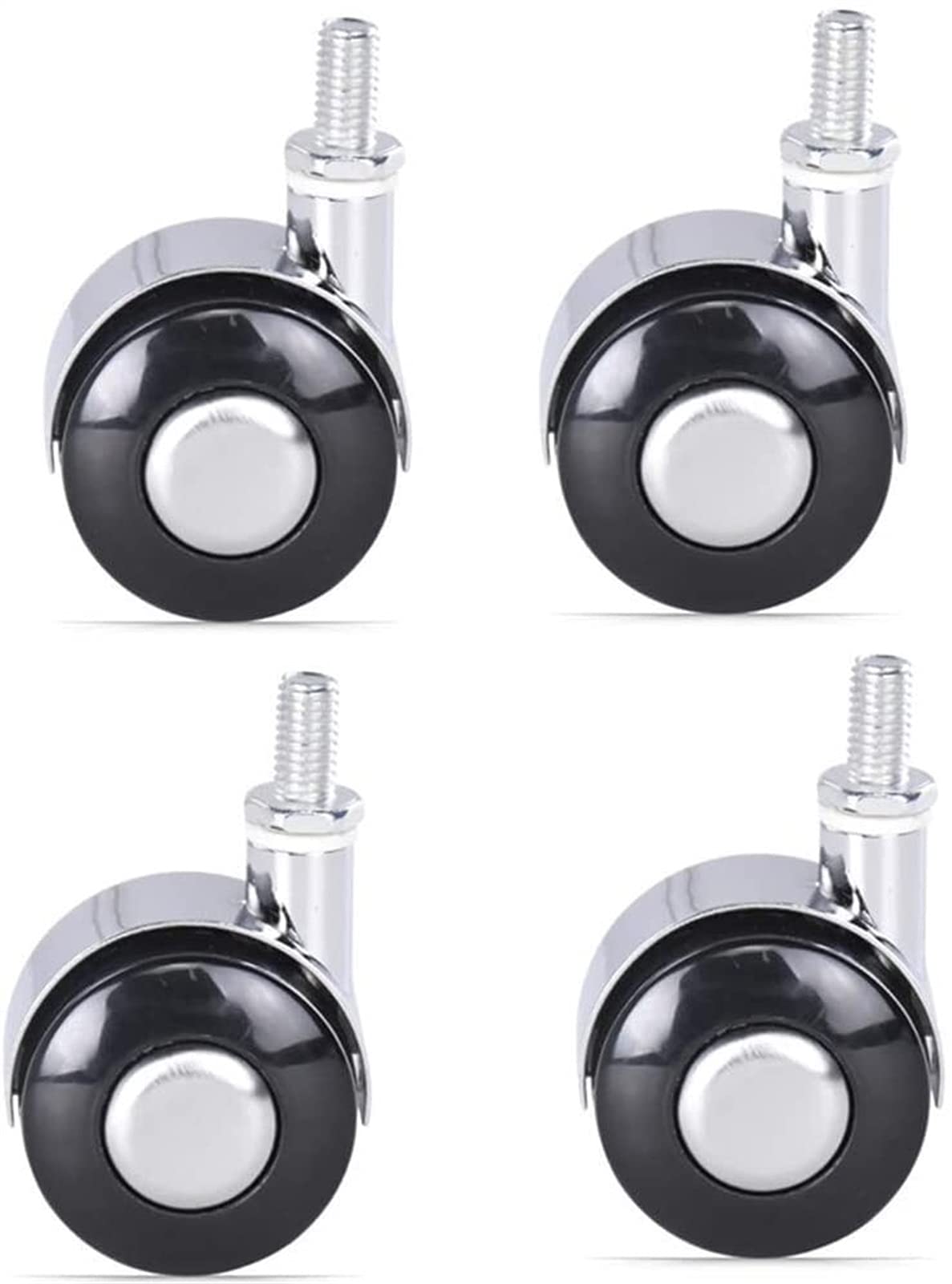 Roulettes de meubles pivotantes 50mm M8 lot de 4 en alliage robuste