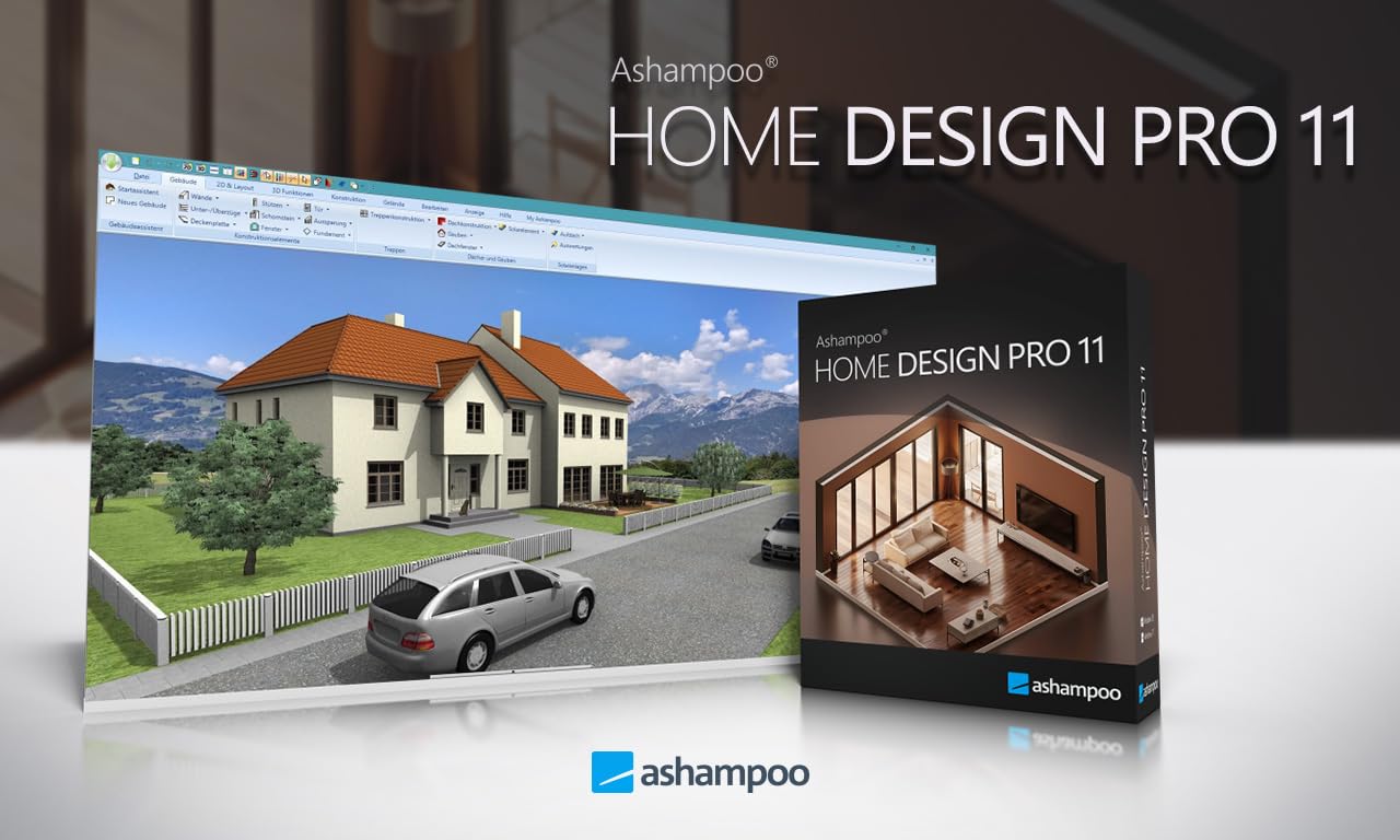 Ashampoo Home Design Pro 11 – Haus planen, einrichten und realistisch in 3D visualisieren | 1 Gerät | 1 Benutzer | PC Aktivierungscode per Product Key Card